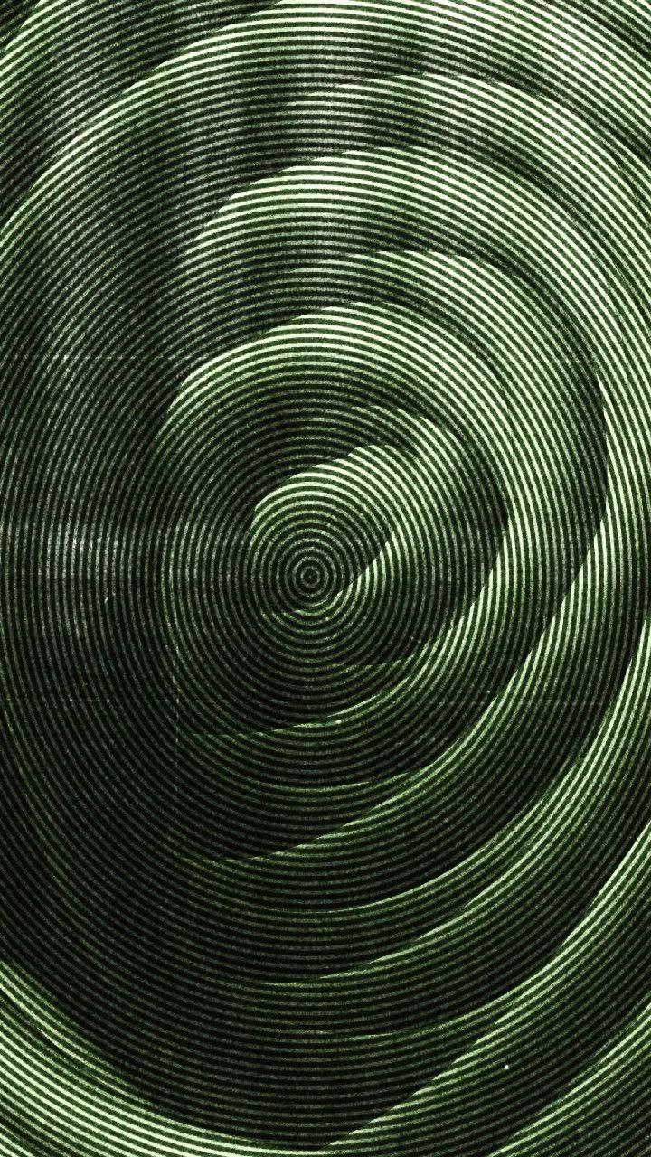 Concentric ring texture, like growth rings in green